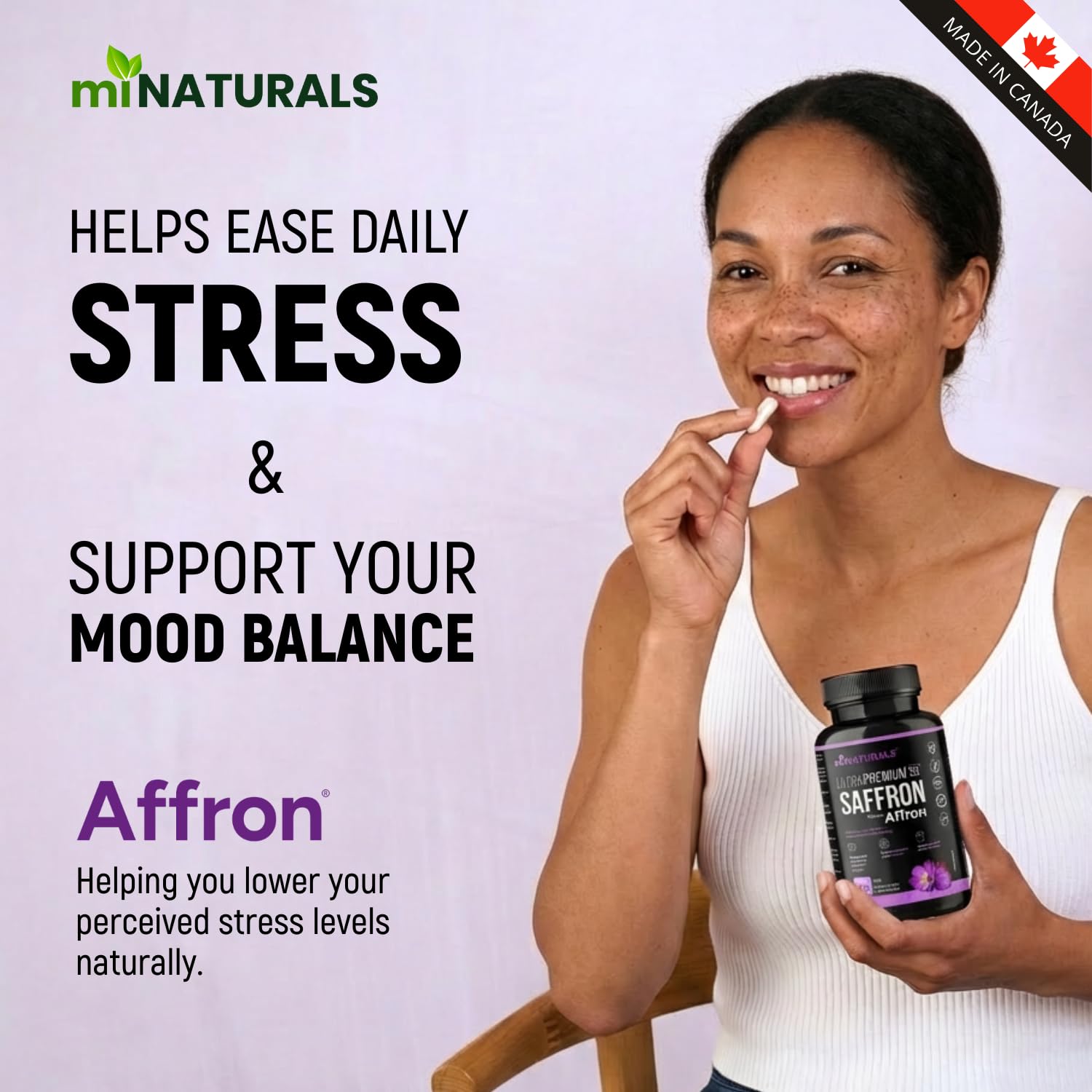 miNATURALS Saffron Supplements 120 Capsules | Clinically Studied Affron Saffron Extract | Stress & Mood Support for Men, Women & Teens | Pure Saffron Pills 🍁 All In One Marketplace Canada