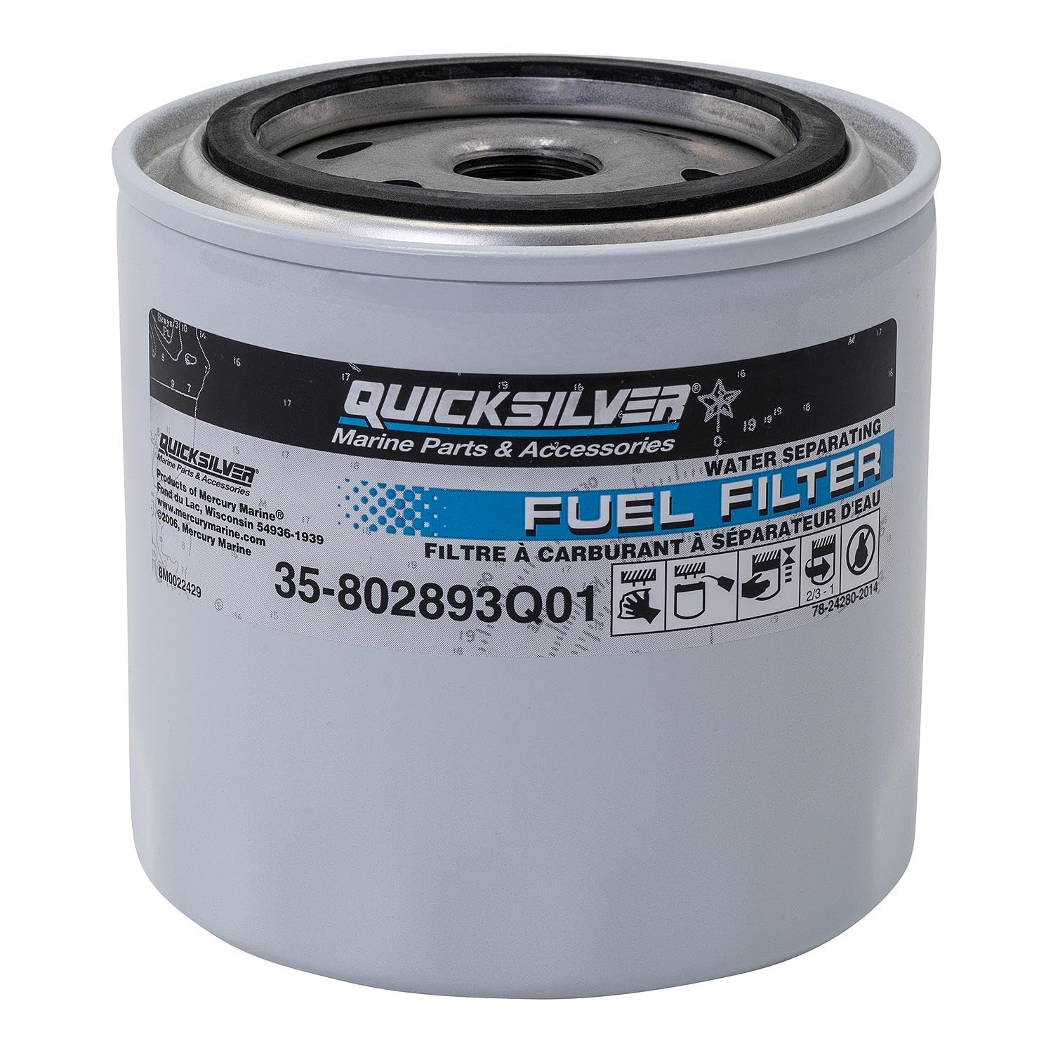 Quicksilver 802893Q01 Water Separating Fuel Filter - Mercury and Mariner Outboards and MerCruiser Stern Drive and Inboard Engines 🍁 All In One Marketplace Canada