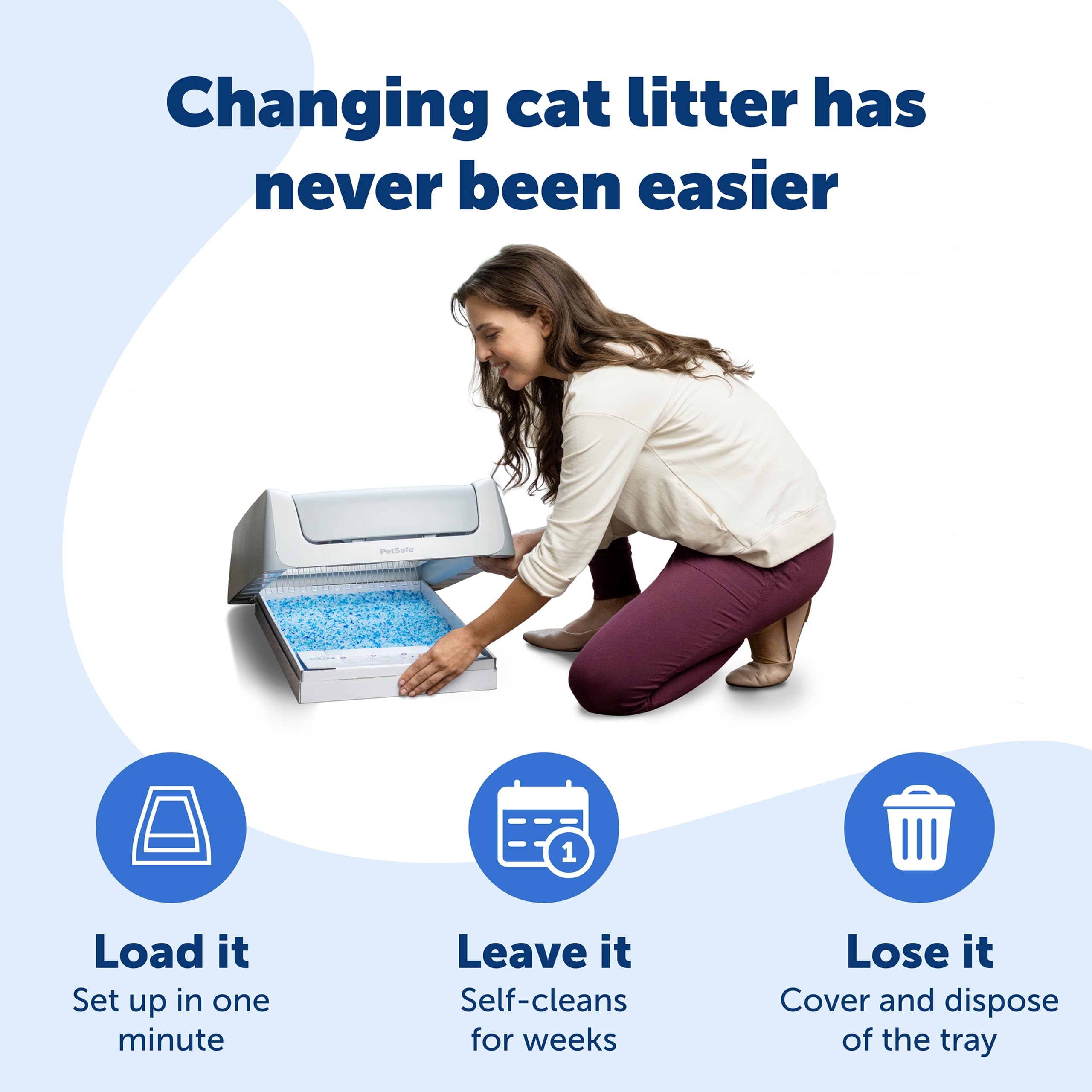 PetSafe ScoopFree Crystal Litter Tray Refills Lavender Crystals, 3-Pack Disposable Tray Includes Leak Protection & Low Tracking Litter Absorbs Odors on Contact,(PAC00-16689) 🍁 All In One Marketplace Canada