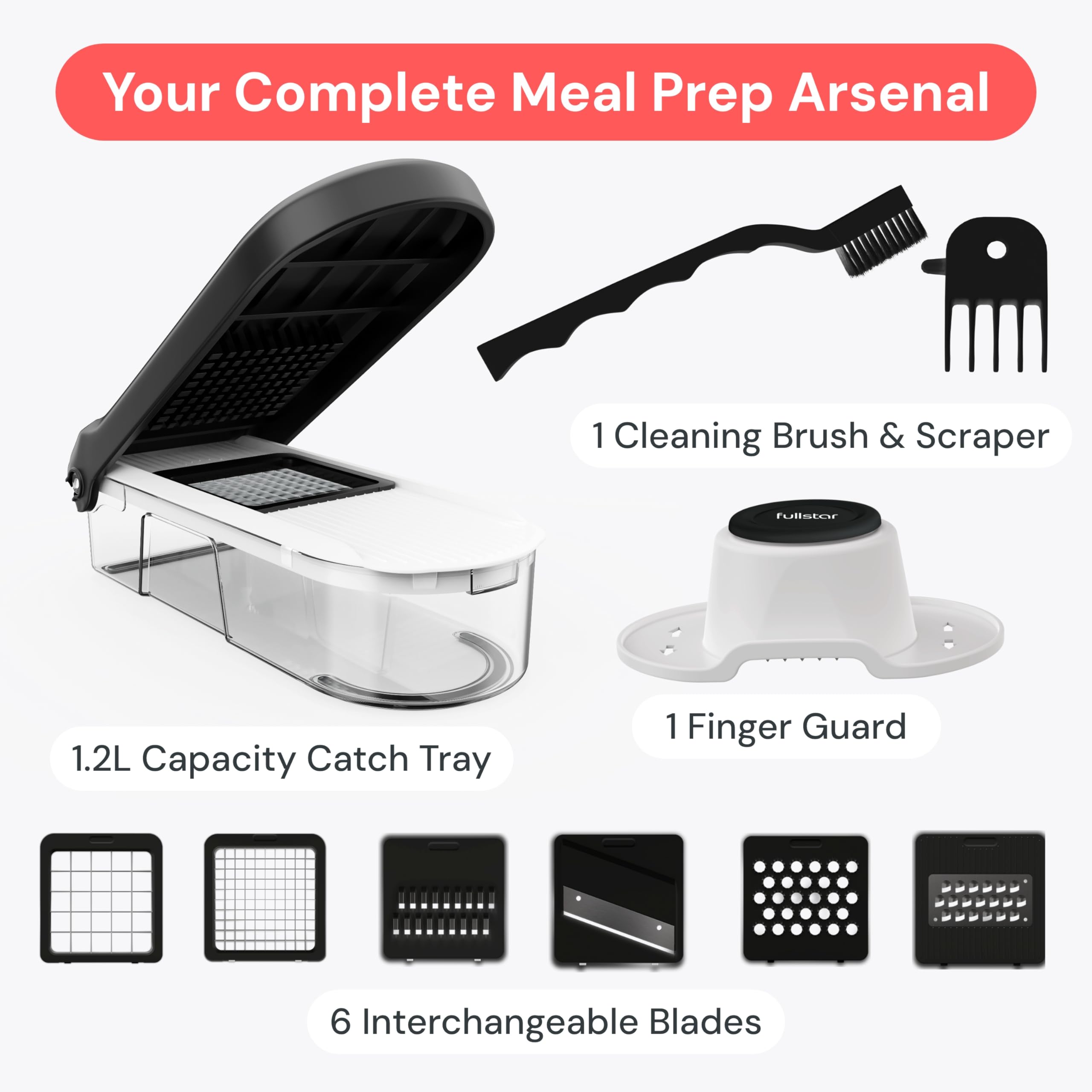 Fullstar Pro Core - Vegetable Chopper & Mandoline Slicer - 6 Blades 🍁 All In One Marketplace Canada