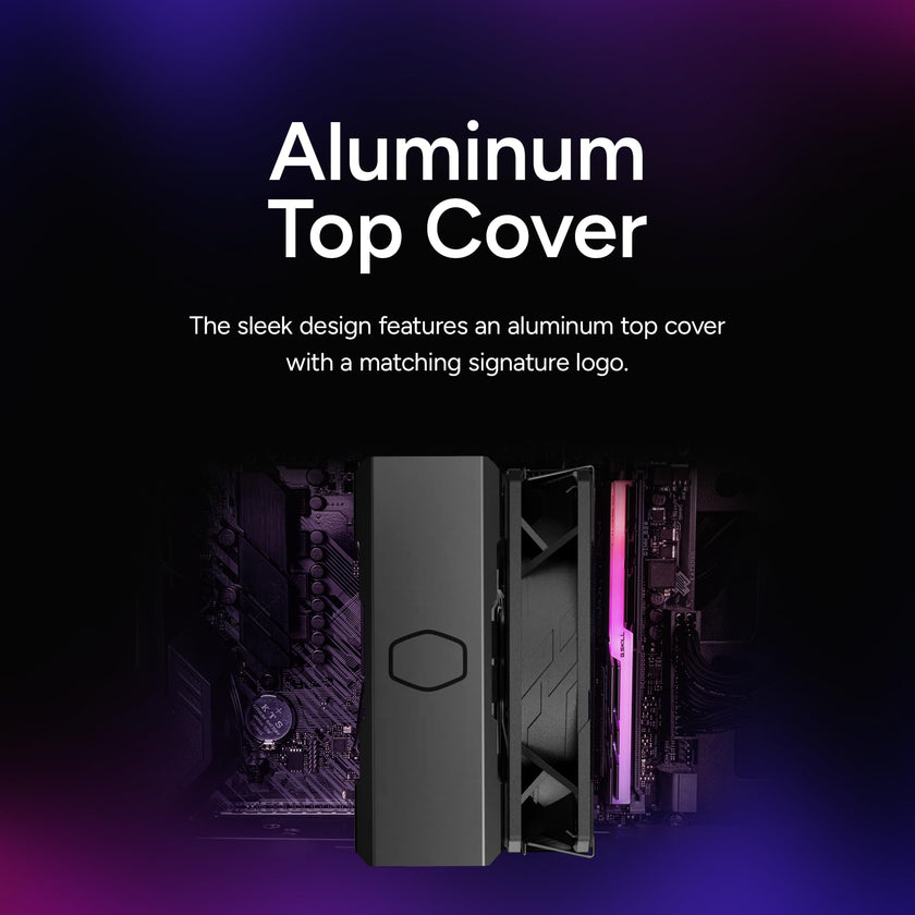 Cooler Master Hyper 212 Black Edition CPU Air Coolor, Silencio FP120 Fan, 4 CDC 2.0 Heatpipes, Anodized Gun-Metal Black, Brushed Nickel Fins for AMD Ryzen/Intel LGA1200/1151 🍁 All In One Marketplace Canada