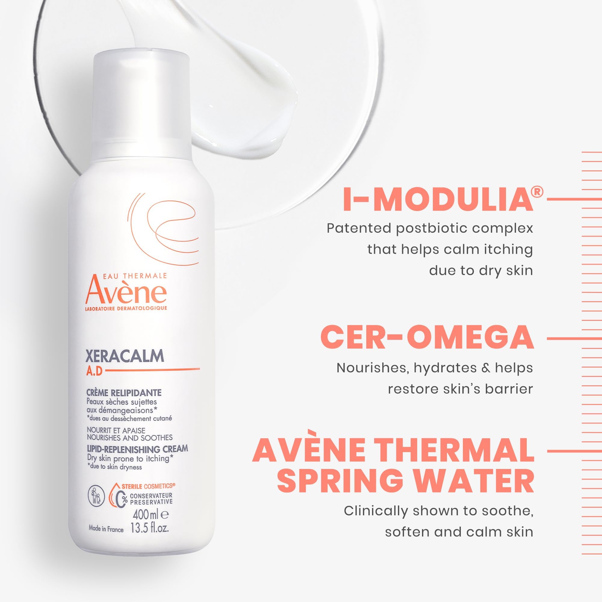 Eau Thermale Avene XeraCalm a.d lipid-replenishing cream, eczema moisturizer, 400 ml 🍁 All In One Marketplace Canada