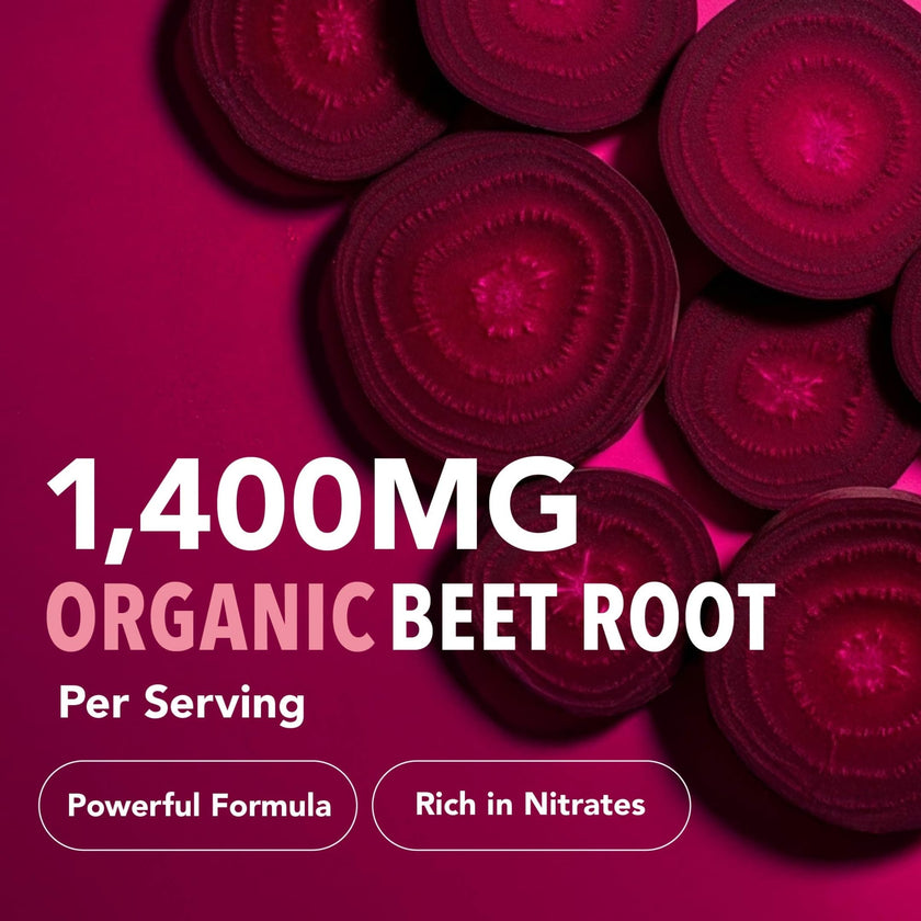 Organic Beetroot Capsules 1400MG | Potent Nitric Oxide for Healthy Blood Flow Support & Energy | 700MG Beetroot Powder Per Capsule | Nitric Oxide Supplements for Men & Women | Made in Canada | 120 Ct 🍁 All In One Marketplace Canada
