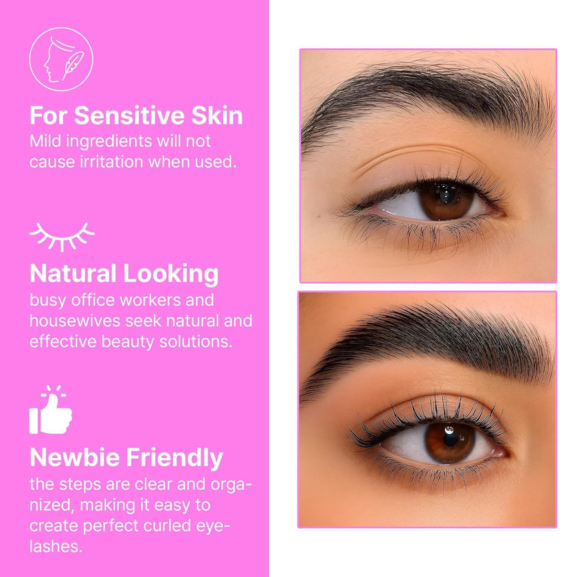 Korean Lash Lift Kit - 5 Sets At Home Eyelash Perm Kit with Upgraded Glue, Eyelash Lift, DIY Lash Perm Easy for Beginner & Professional, Semi Permanent Perming Wave Suitable For Salon & Home (Blue) 🍁 All In One Marketplace Canada