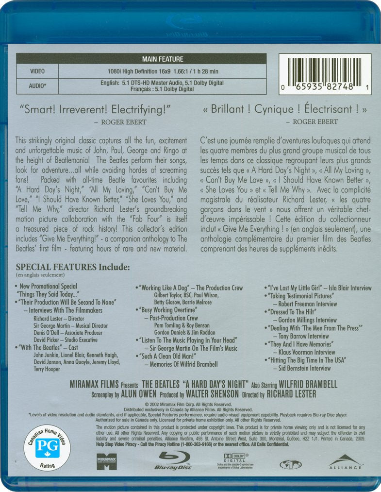 The Beatles: A Hard Day's Night (Collector's Edition) [Blu-ray] (Bilingual)