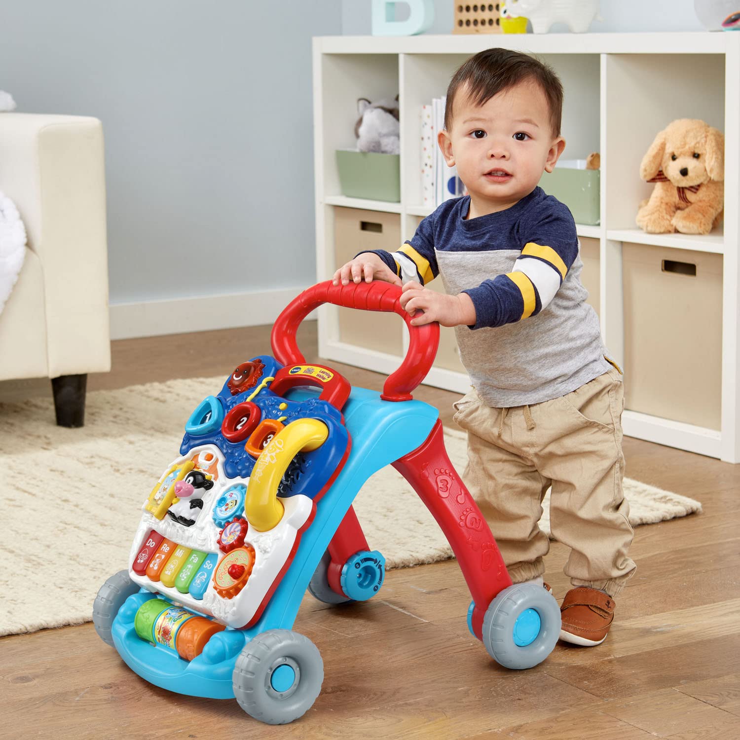 VTech Sit-to-Stand Learning Walker (Frustration Free Packaging - English Version), Blue 🍁 All In One Marketplace Canada