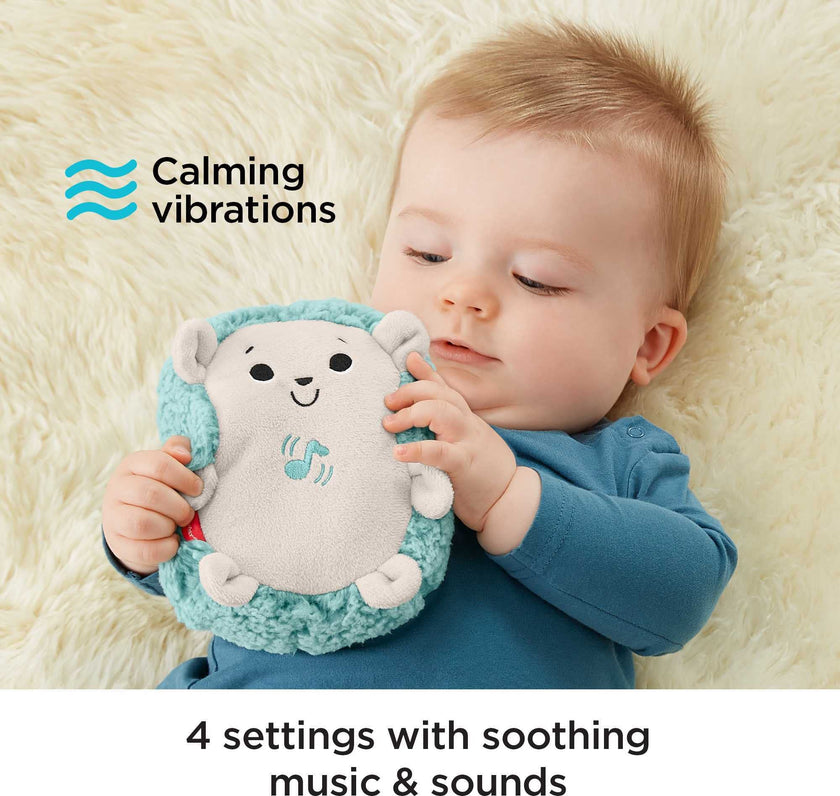Fisher-Price Baby Musical Toy Calming Vibes Hedgehog Soother Plush Sound Machine with Vibrations for Newborns, Blue 🍁 All In One Marketplace Canada
