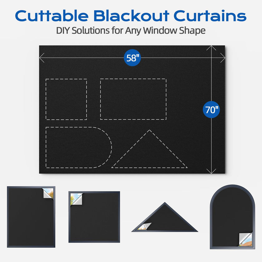 Blackout Curtains for Bedroom, 70