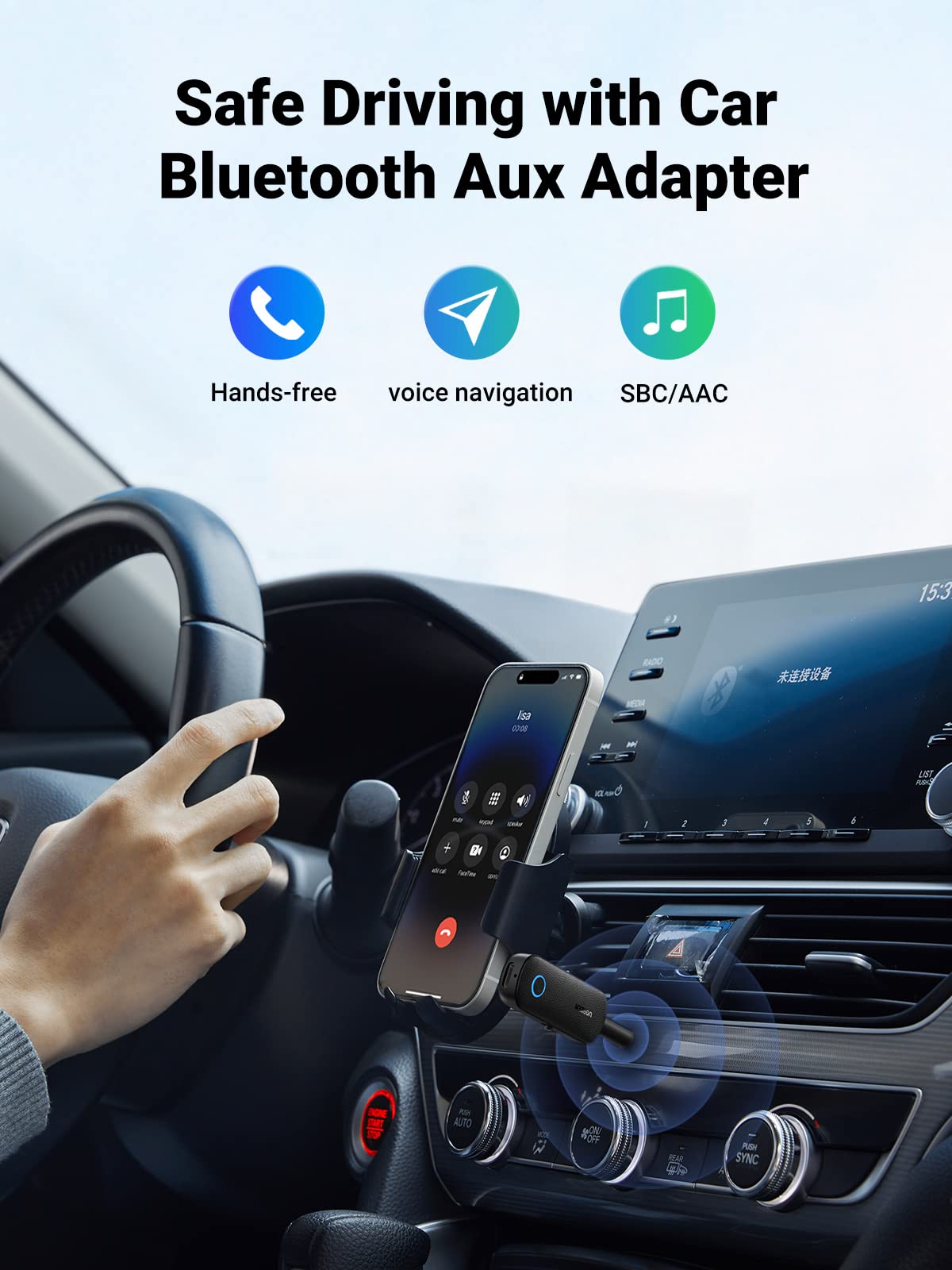 UGREEN Bluetooth 5.4 Transmitter and Receiver for Car TV Airplane, 2 in 1 Wireless 3.5mm Bluetooth Aux Adapter, Dual Devices Paired, Compatible with Car TV Airplane Home Stereo Headphones and More 🍁 All In One Marketplace Canada