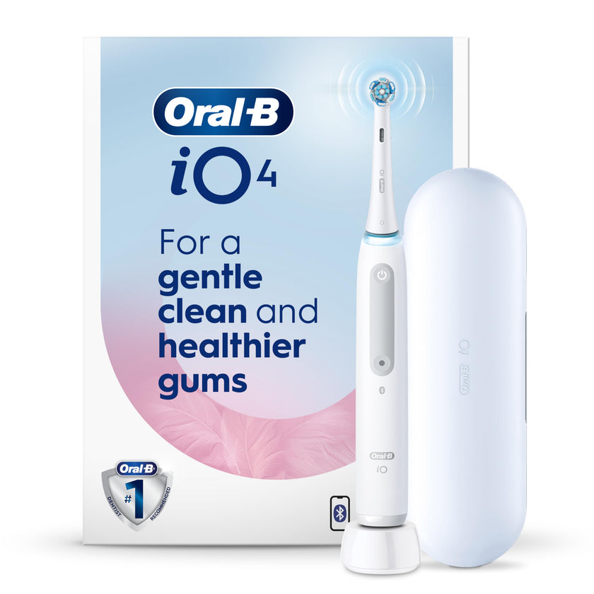 Oral-B iO4 Electric Toothbrush, for a Gentle Clean and Healthier Gums, White, Rechargeable Electric Toothbrushes, iO Series 4 with 1 Power Toothbrush, 1 Brush Head, and 1 Travel Case 🍁 All In One Marketplace Canada