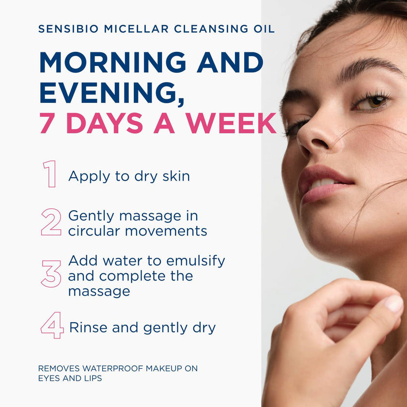 Bioderma Sensibio Micellar Cleansing Oil, 1st Ecobiological Micellar Formula Gentle Face Cleanser, Cleanses, Soothes & Nourishes Skin, Oil-to-Milk Texture, Fragrance-Free, Gentle on Skin 🍁 All In One Marketplace Canada