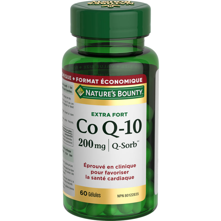 NATURE'S BOUNTY Co Q-10, 200 mg, Extra Strength, Clinically Shown to Promote Heart Health, 48.9 g 🍁 All In One Marketplace Canada