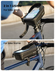 Lamicall Bike Frame Bag Waterproof - [Quick Install & Remove] 1.3L Bike Phone Bag with Sensitive Touch Screen, Bike Phone Holder with Rain Cover, Bicycle Top Tube Bag, Bike Accessories for Phones 4-7