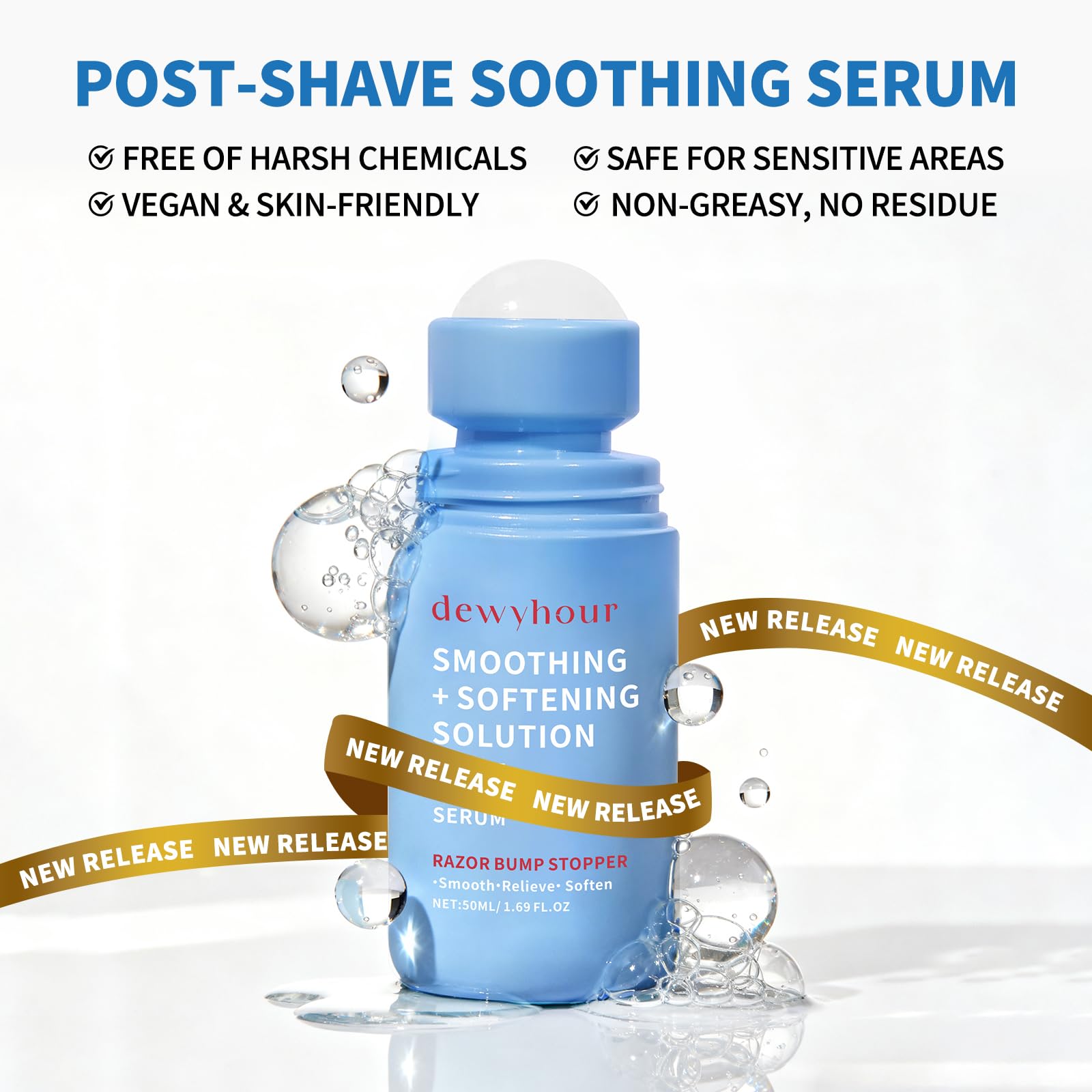 dewyhour Ingrown Hair & After Shave Soothing Serum – Soothes Razor Irritation, Targets Dark Spots, Helps With Razor Bumps for Face, Underarms, Neck & Bikini Area. Korean Skincare Roll-On for Men & Women 🍁 All In One Marketplace Canada