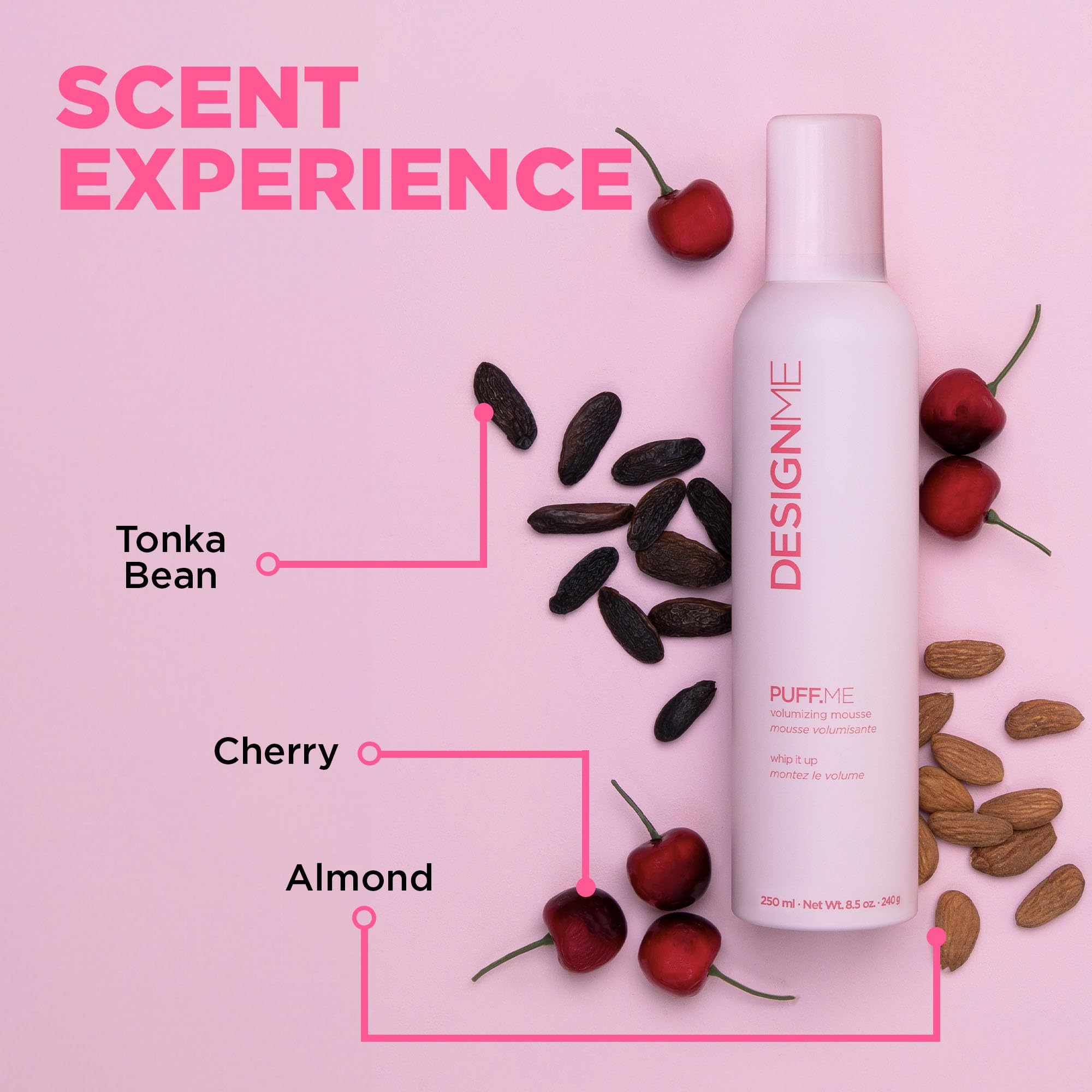 DESIGNME PUFF.ME Hair Mousse | Volumizing Mousse, Flexible Hold, Adds Body & Bounce | Heat Protection | Without Paraben, Sulfate & Alchohol | Volumizer for Fine Hair | Color Safe 🍁 All In One Marketplace Canada