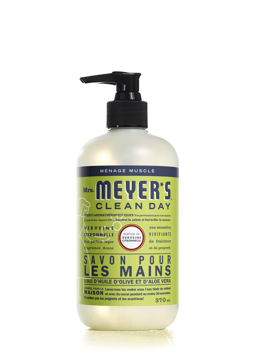 Mrs. Meyer's Clean Day Liquid Hand Soap, Cruelty Free & Biodegradable Hand Wash Formula Made with Essential Oils, Lemon Verbena Scent, 370 ml Bottles, 4 Pack 🍁 All In One Marketplace Canada