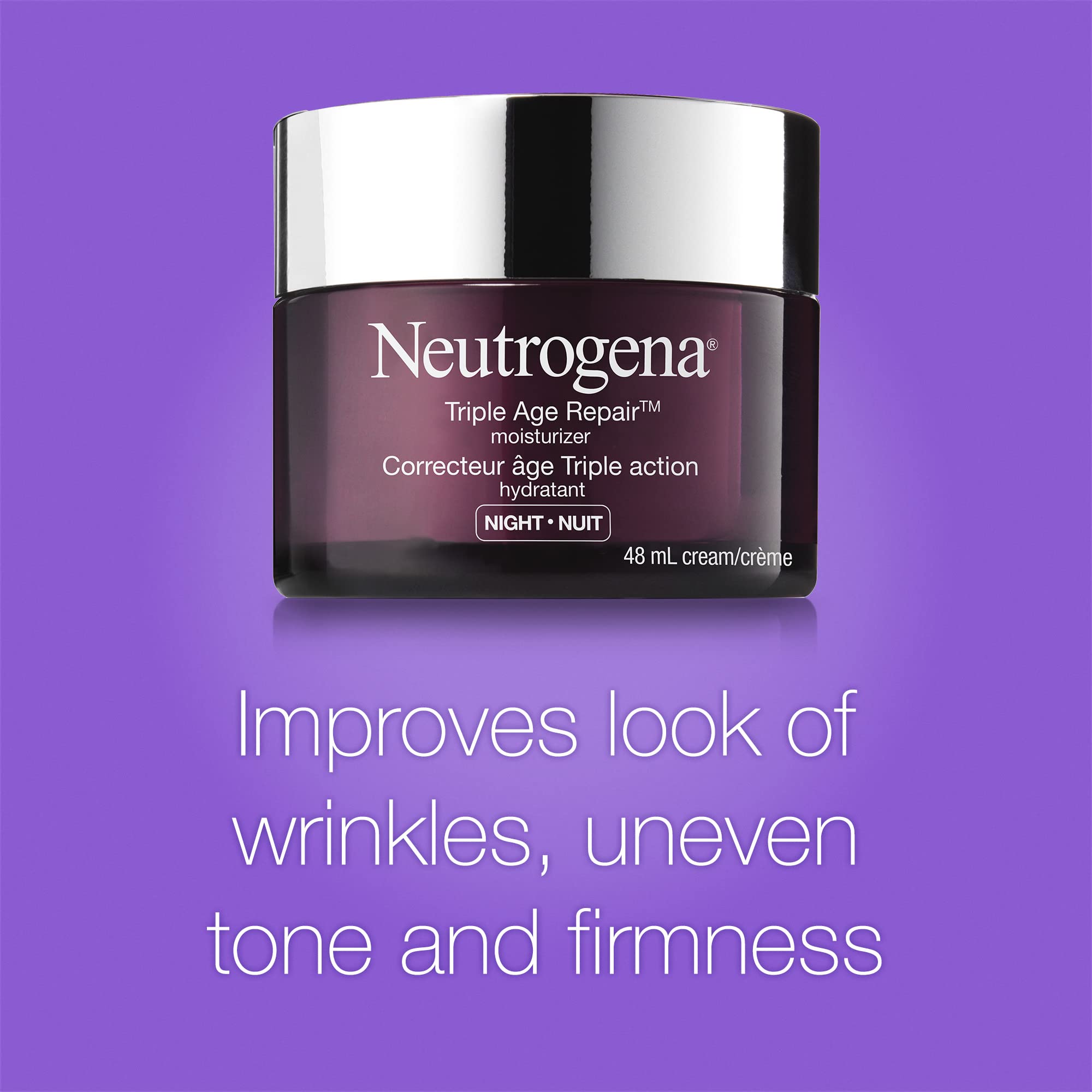 Neutrogena Anti Aging Face Cream SPF 25, Triple Age Repair for Wrinkles, Tone, and Firmness, 48 mL 🍁 All In One Marketplace Canada