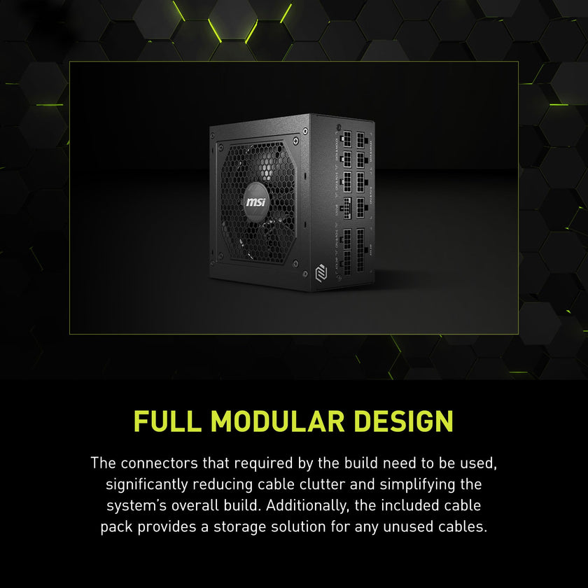MSI MAG A750GL PCIE5, Fully Modular Compact Gaming 750W Power Supply, 80+ Gold, ATX 3.1 & PCIe 5.1 Ready, Native Dual-Color 12V-2x6 Cable, 10 Year Warranty 🍁 All In One Marketplace Canada