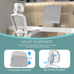 Mimoglad Office Chair, Comfy Desk Chair - High Back Ergonomic Computer Chair with Adjustable Lumbar Support & Headrest, Flip-up Armrests for Guitar Playing (Moon Grey) 🍁 All In One Marketplace Canada