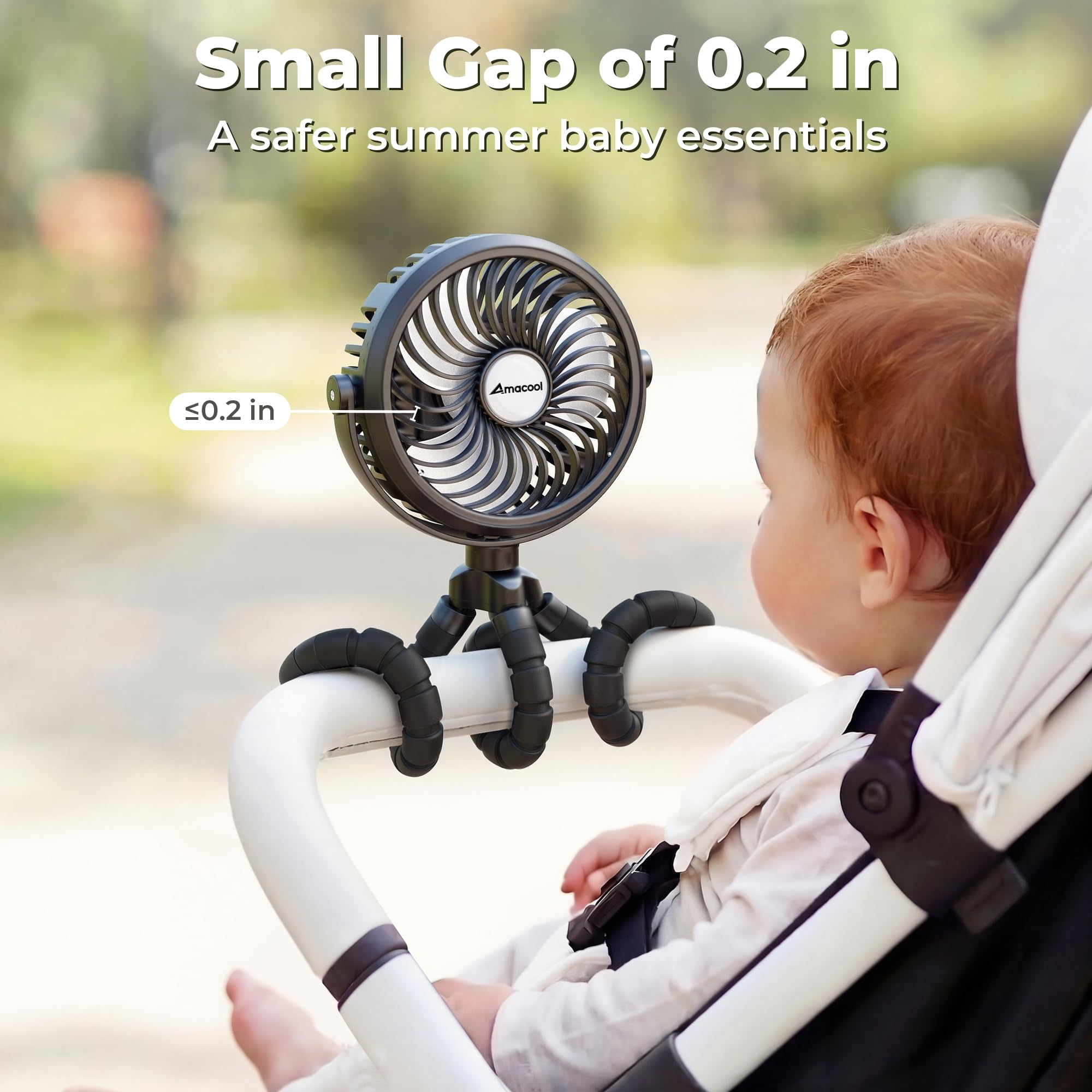 AMACOOL Battery Operated Stroller Fan Flexible Tripod Clip On Fan with 3 Speeds and Rotatable Handheld Personal Fans for Car Seat Crib Bike Treadmill 🍁 All In One Marketplace Canada