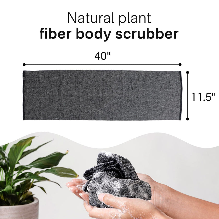 Yiclick Exfoliating Washcloth Towel, Exfoliating Body Scrubber, Back Scrubber Washer for Shower Bath, African Net Sponge Loofah Body Scrub Exfoliator, Exfoliating Cloth Brush Gloves for Women (Grey) 🍁 All In One Marketplace Canada