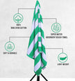 Utopia Towels 4 Pack Cabana Stripe Beach Towels (30x60 inches) - 100% Ring Spun Cotton Large Pool Towels, Soft and Quick Dry Swim Towels (Blue,Grey,Red,Green) 🍁 All In One Marketplace Canada