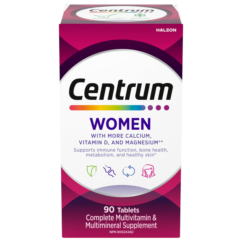 Centrum Women Multivitamins/Minerals Supplement, 90 Tablets (Packaging May Vary) 🍁 All In One Marketplace Canada