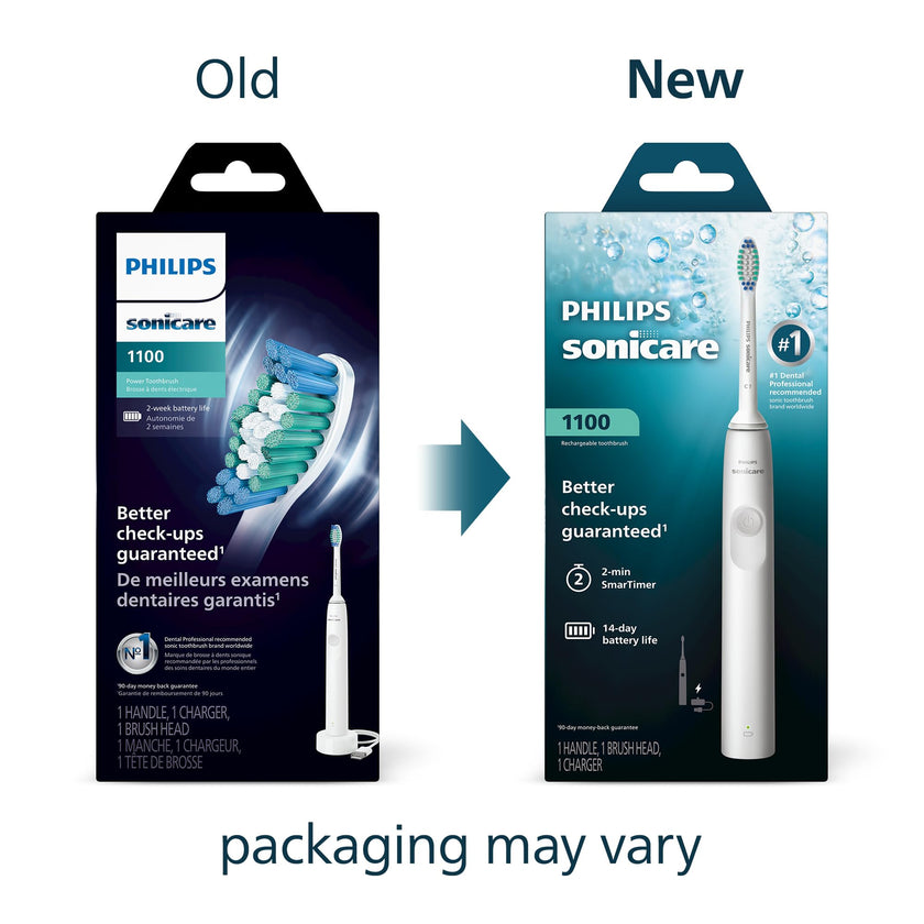 Philips Sonicare 1100 Rechargeable Electric Toothbrush, 1 Brush Head, White 🍁 All In One Marketplace Canada