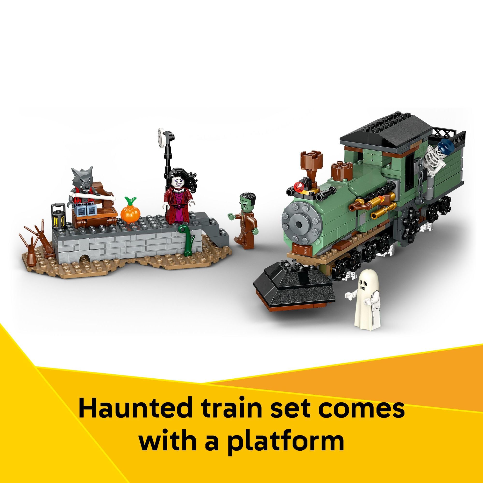 LEGO Creator 3 in 1 Haunted Mansion Building Toy for Kids - Halloween Building Blocks & Learning Toy for Girls & Boys, Ages 9+ - Build a Haunted House, Train, or Ship - Gift for Birthdays - 31167 🍁 All In One Marketplace Canada