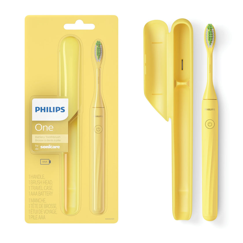 PHILIPS One By Sonicare Battery Toothbrush, Mango, Hy1100/02, 1 Count 🍁 All In One Marketplace Canada