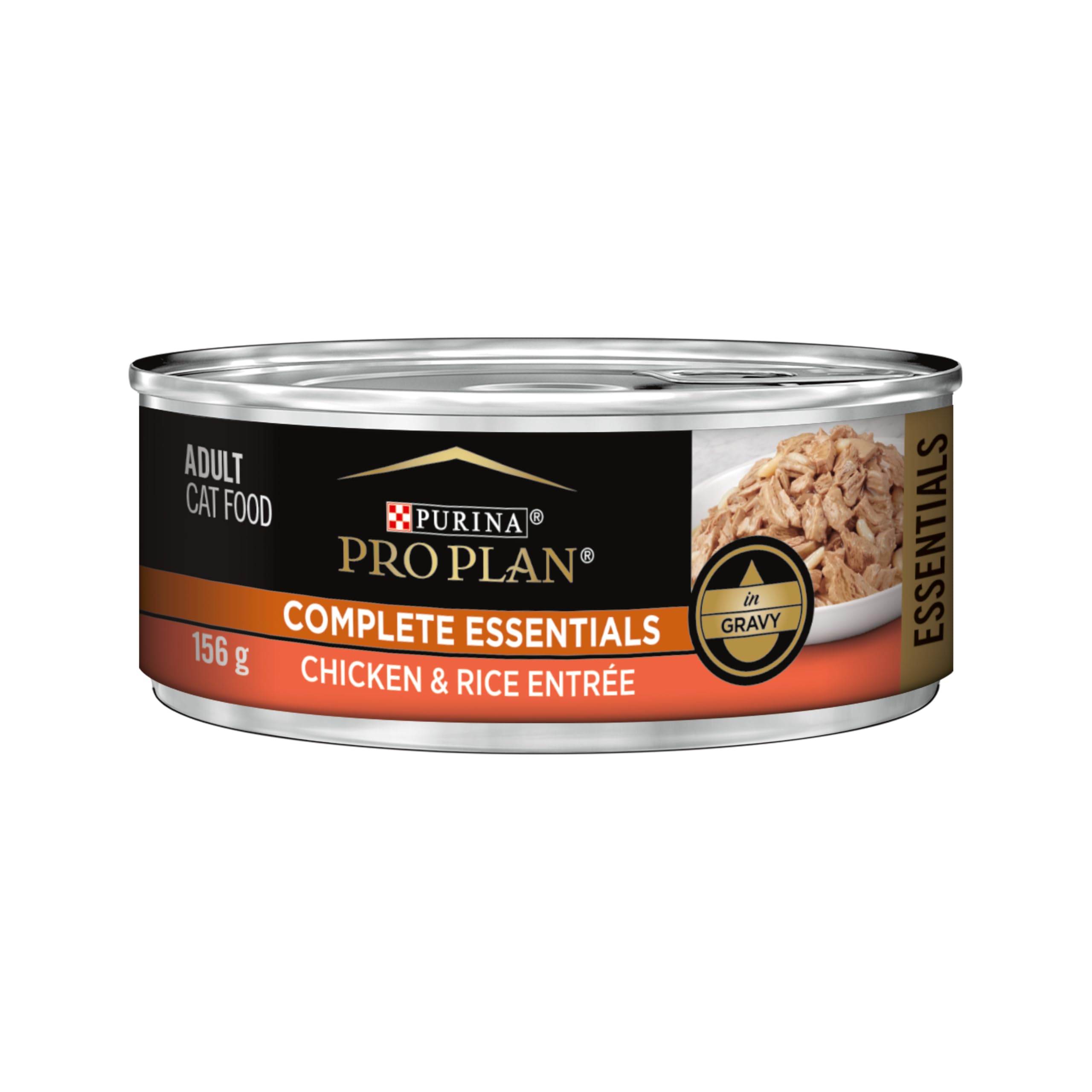 Purina Pro Plan Complete Essentials Wet Cat Food, Chicken & Rice Entree in Gravy - 156 g Can (24 Pack) 🍁 All In One Marketplace Canada