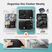 Compression Packing Cubes for Suitcases, Ultralight Packing Cubes for Backpack Waterproof Luggage Packing Organizers Expandable Packing Cubes for Travel Accessories and Essentials 8 Set Black 🍁 All In One Marketplace Canada