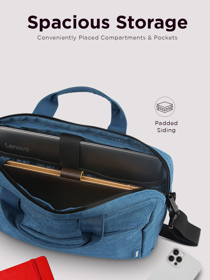 Lenovo Laptop Carrying Case T210, fits for 15.6-Inch Laptop and Tablet, Sleek Design, Durable and Water-Repellent Fabric, Business Casual or School, GX40Q17230 Casual Toploader - Blue 🍁 All In One Marketplace Canada