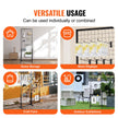 VEVOR 2' x 5.6' Grid Wall Panels Tower, 2 Packs Wire Gridwall Display Racks with T-Base Floorstanding, Double Side Gridwall Panels for Art Craft Shows, Retail Display with Extra Clips and Hooks 🍁 All In One Marketplace Canada