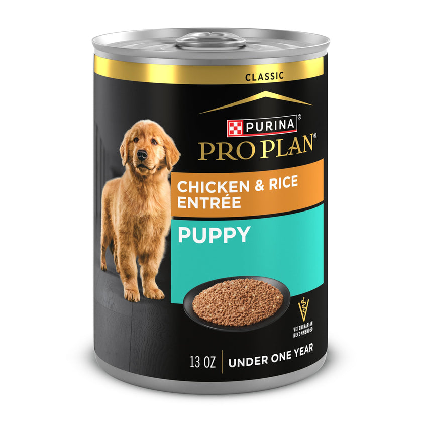 Purina Pro Plan Wet Puppy Food, Chicken & Rice Entrée Classic - 368 g Can (12 Pack) 🍁 All In One Marketplace Canada