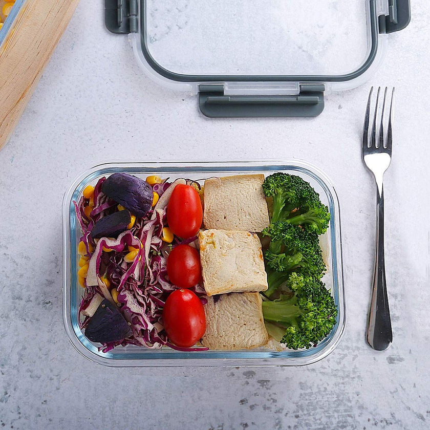 M MCIRCO [5-Packs, 36 Oz.] Glass Meal Prep Containers with Lifetime Lasting Snap Locking Lids Glass Food Containers,Airtight Lunch Container,Microwave, Oven, Freezer and Dishwasher (4.5 Cup) 🍁 All In One Marketplace Canada