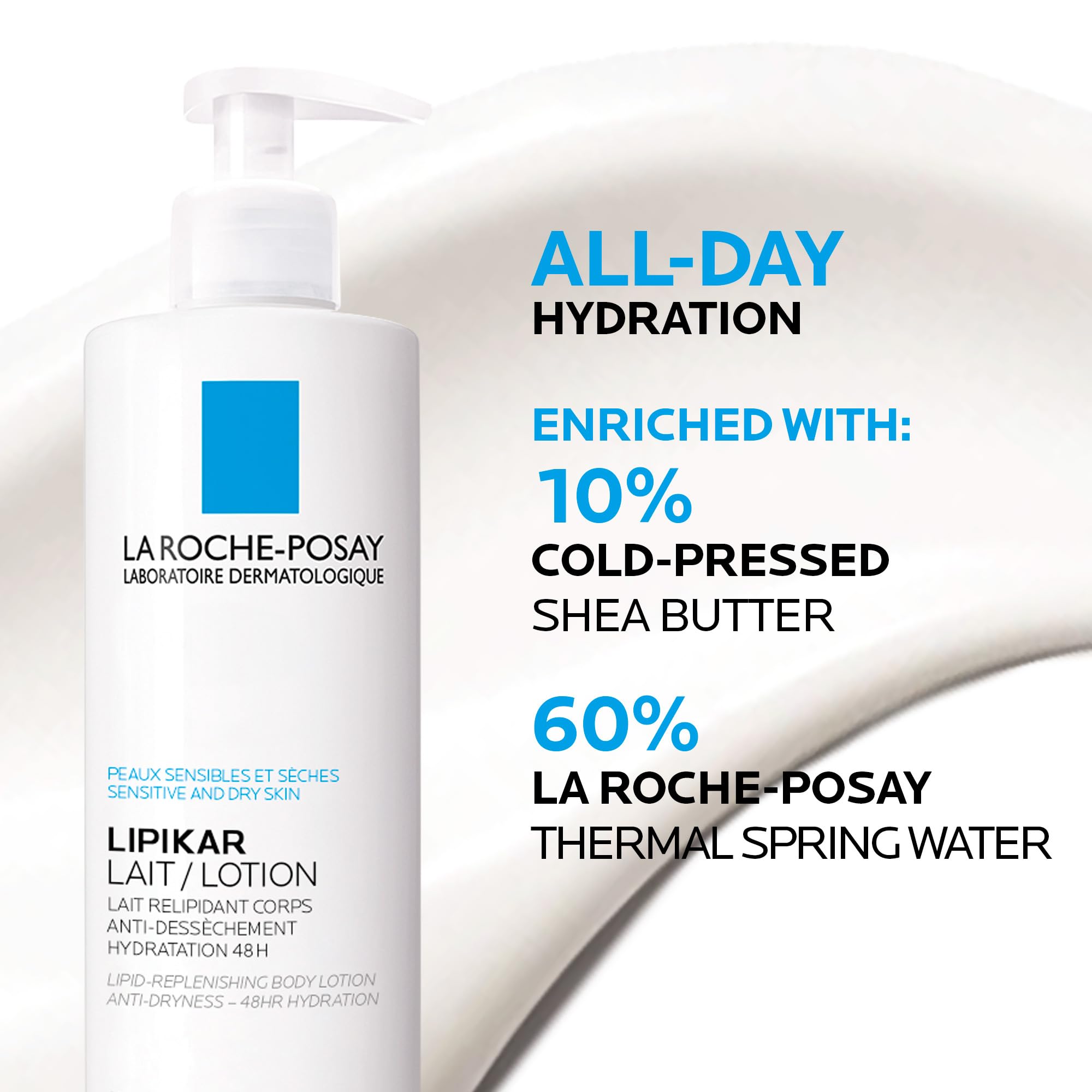 La Roche-Posay Body Lotion, Lipikar Body Lotion Daily Repair Moisturizing Lotion with Shea Butter and Glycerin, Fragrance Free, Paraben Free, 400mL 🍁 All In One Marketplace Canada