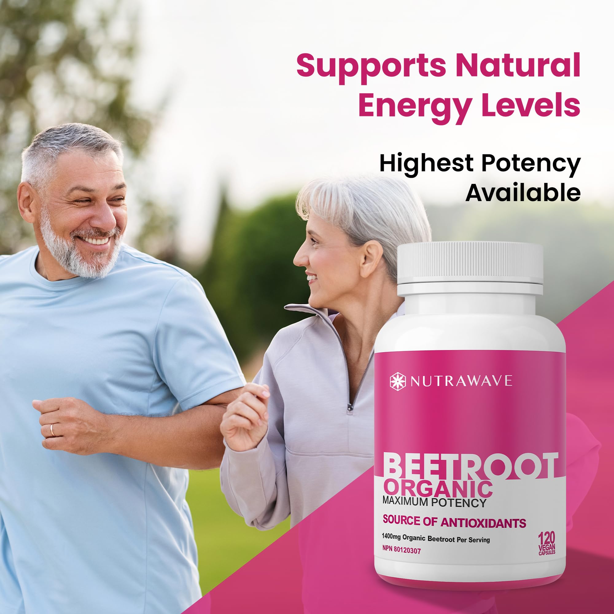 Nutrawave Organic Beetroot Capsules 1400mg – High Potency Nitric Oxide Booster for Energy, Heart & Brain Health – 120 Vegan, Non-GMO Beta Vulgaris Supplements – Raw Beet Root Powder with Vitamins & Antioxidants 🍁 All In One Marketplace Canada