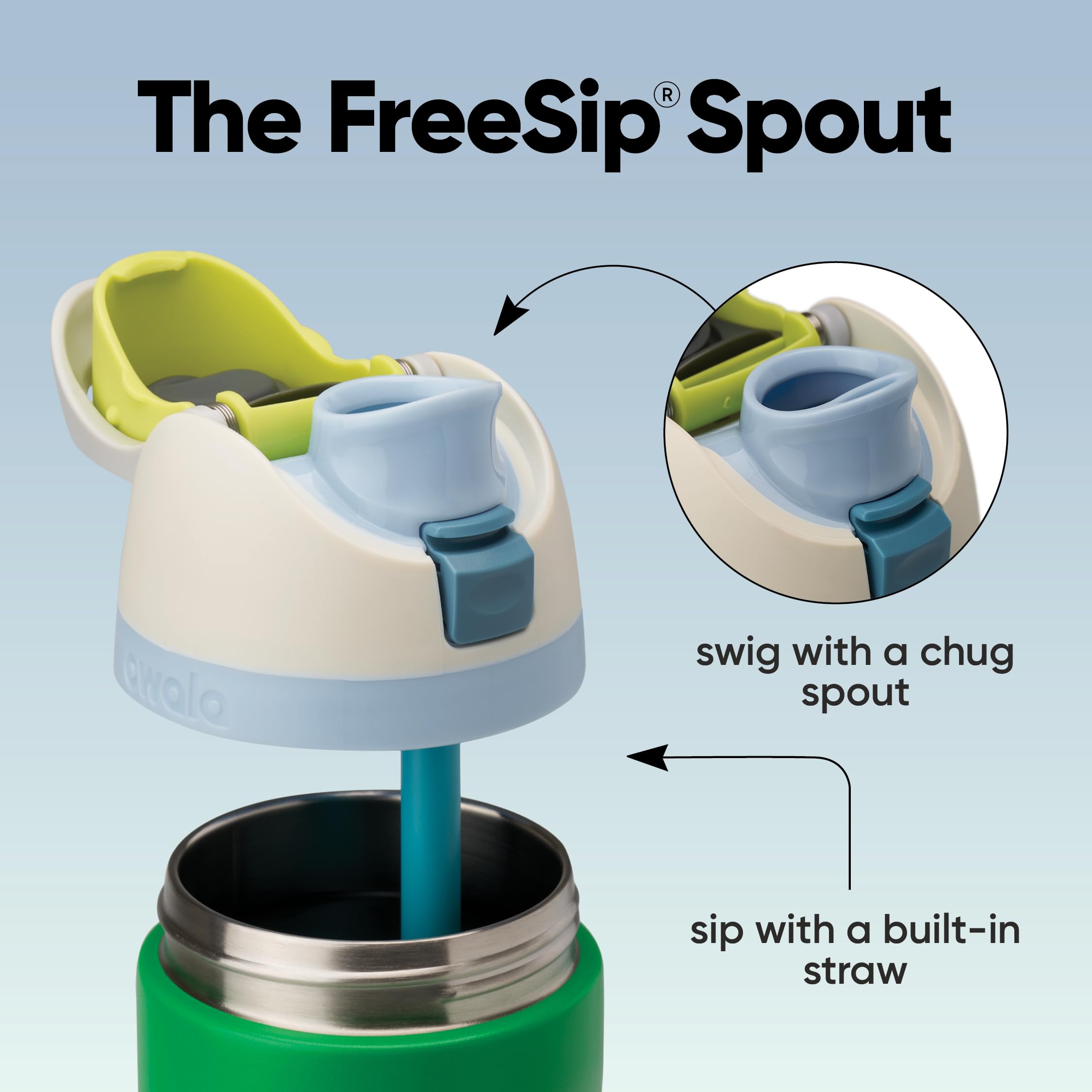 Owala FreeSip Insulated Stainless Steel Water Bottle with Straw, BPA-Free Sports Water Bottle, Great for Travel, 24 Oz, Putting Green 🍁 All In One Marketplace Canada