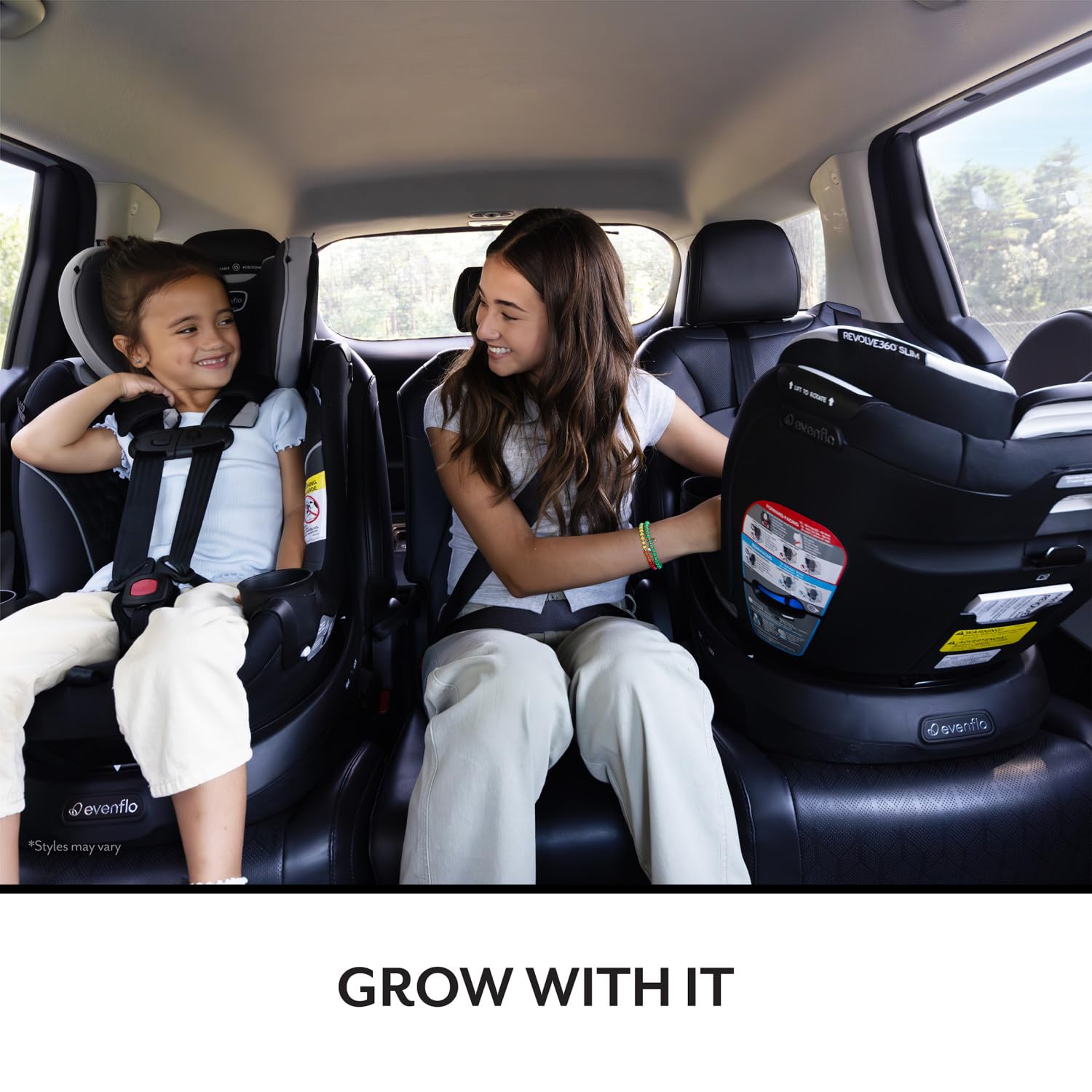 Evenflo Revolve360 Slim 2-in-1 Rotational Car Seat - Canton Black 🍁 All In One Marketplace Canada