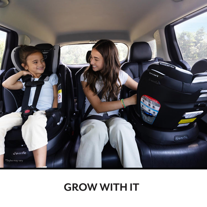 Evenflo Revolve360 Slim 2-in-1 Rotational Car Seat - Canton Black 🍁 All In One Marketplace Canada