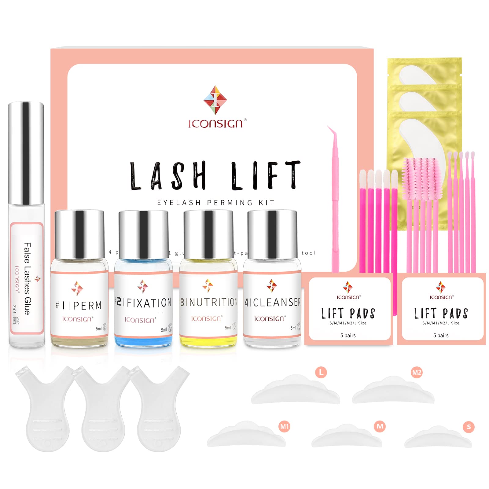 Lash Lift Kit - Eyelash Perm Kit - Professional Eyelash Curling Set - Glue Upgraded Version - Semi-Permanent Curling Perming Wave Suitable For Salon at Home (White) 🍁 All In One Marketplace Canada