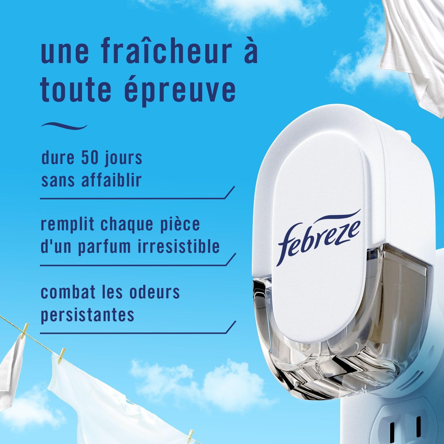 Febreze Plug In Air Freshener, Odor-Fighting Scented Oil Refill, Air Fresheners for Home and Bathroom and Kitchen, Long Lasting for Strong Odors, Linen & Sky Scent, 4 Count 🍁 All In One Marketplace Canada