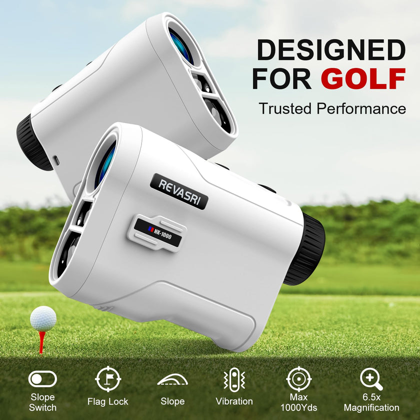 REVASRI Golf Rangefinder with Slope and Pin Lock Vibration, External Slope Switch for Golf Tournament Legal, Rangefinders with Rechargeable Battery 1000YDS Laser Range Finder 🍁 All In One Marketplace Canada