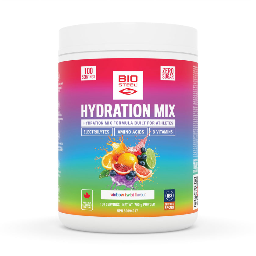 BioSteel Hydration Mix, Great Tasting Hydration with Zero Sugar, and No Artificial Flavours or Preservatives, Rainbow Twist Flavour, 100 Servings per Tub 🍁 All In One Marketplace Canada
