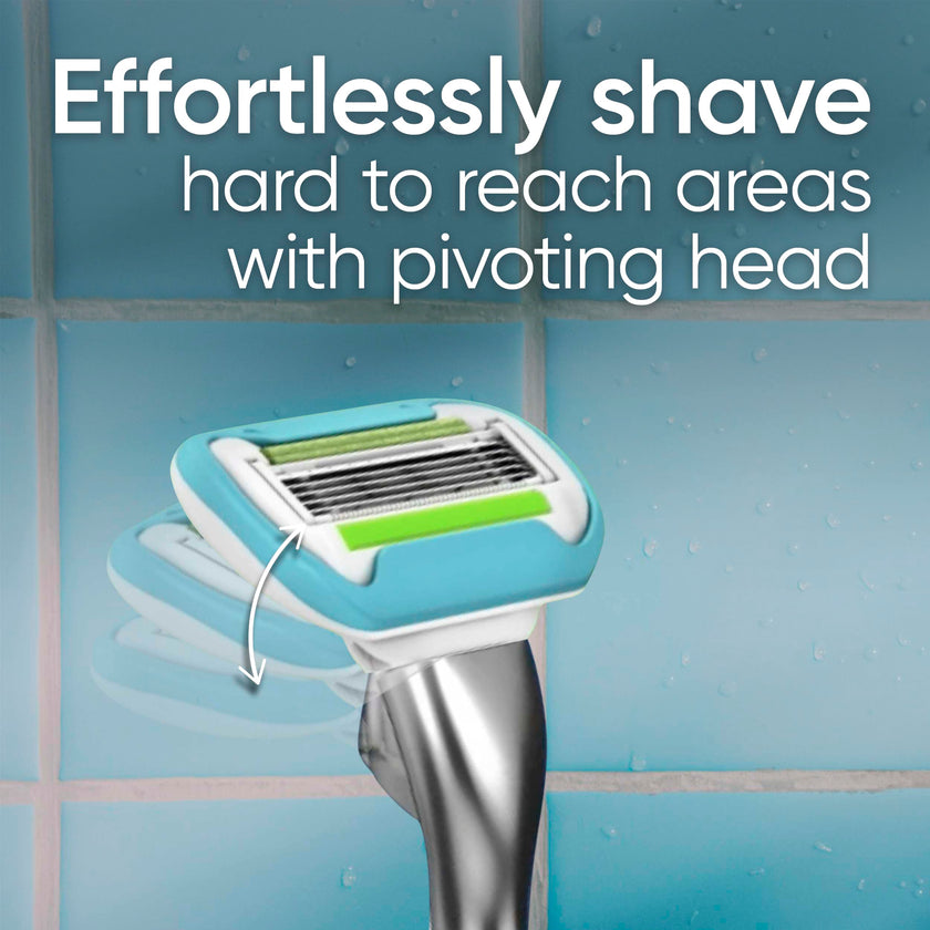 Gillette Venus Razor Blades for Women, Platinum Extra Smooth Razors, 5-Blade Cartridges, 1 Handle + 4 Refills + Shower Holder 🍁 All In One Marketplace Canada