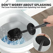 UPTRONIC Toilet Brush, Toilet Bowl Brush with Extra Long Handle Durable Bristles Toilet Scrubber and Covered Holder for Toilet Brush Set for Bathroom Cleaning (Black-02) 🍁 All In One Marketplace Canada