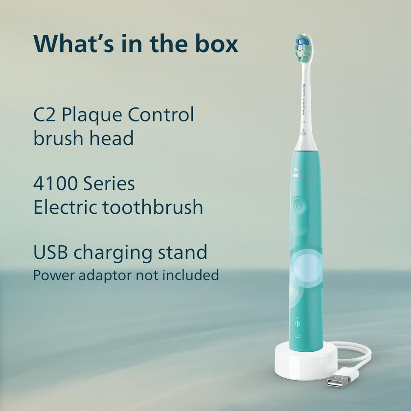 Philips Sonicare 4100 Electric Toothbrush, Sonic Toothbrush with Two Intensity Levels, Pressure Sensor and Timer, Cleansing Blue Prismatic, Model HX3689/23 🍁 All In One Marketplace Canada