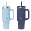 Contigo Streeterville Tumbler Giftset, 40 oz (1.18 L), Insulated Stainless Steel Water Bottle with Straw, Lid and Handle, Glacier & Indigo, 2 Pack 🍁 All In One Marketplace Canada