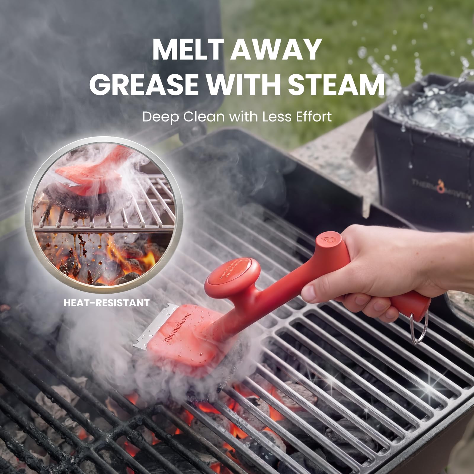 ThermoMaven BBQ Grill Brush Bristle Free - 17